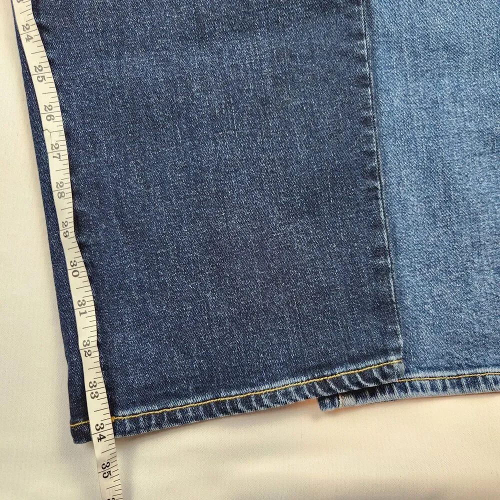 Lands End Traditional Fit Jeans Mens 42x34 Lot of 2 Straight Leg NWT Med/Dark